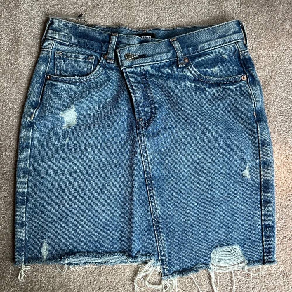 Express Denim Mini Pencil Skirt Casual size 2